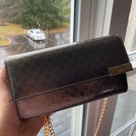 GUCCI GG Olive green leather wallet on Chain 🫒 - Picture 13 of 15